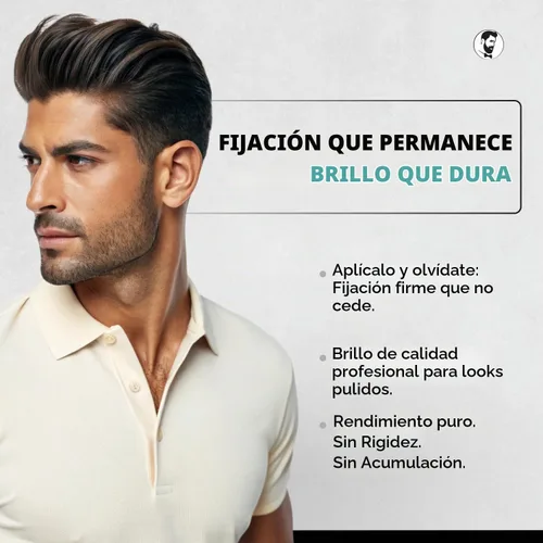 Vista 4 de Gentlemen Republic - Gel para el cabello refinado de 8 onzas, brillo y sujeción las 24 horas
