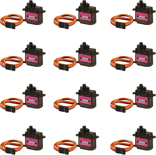 Vista 8 de 2 unids MG90S Micro Servo Motor 9G servo Geared Micro RC Servo Motor Smart Robot 180 grados Compatible con Raspberry Pi Project Car Helicopter