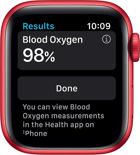 Vista 3 de Apple Watch Series 6 (GPS, 40mm) - Red Aluminum Case with Red Sport Band (Renewed)