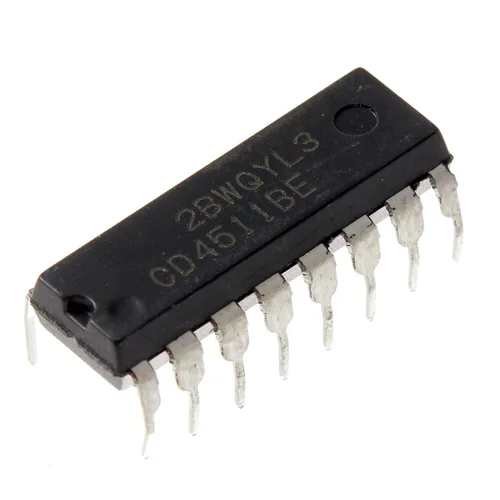 Vista 4 de 20pcs CD4511BE CD4511 4511 CMOS BCD-a-7-Segment Latch Decodificador Drivers IC, DIP-16.