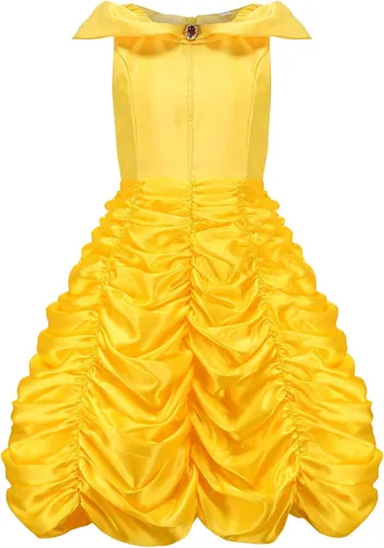 Vista 3 de WEYLIISA Vestido Belle disfraz de princesa vestidos en capas para niña