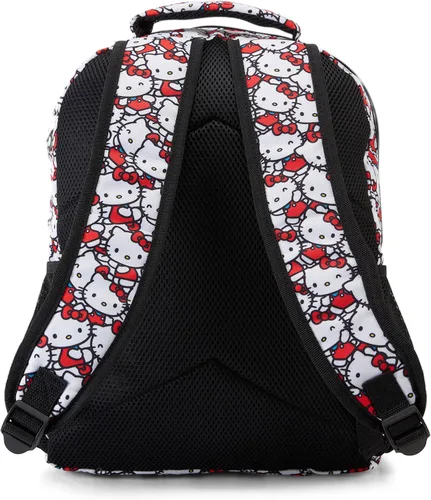 Vista 2 de Hello Kitty Allover - Mochila escolar con licencia oficial de Hello Kitty, Blanco