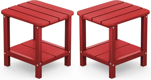 Vista 35 de SERWALL Mesa auxiliar Double Adirondack, Mesa auxiliar de forma rectangular, Negra