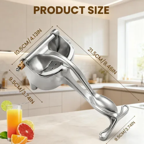 Vista 5 de Extractor de jugo de fruta fresca de aleación de aluminio, exprimidor de jugo de mano, agarre ergonómico, fácil de usar, extracción eficiente
