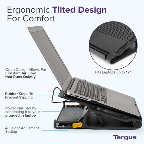 Vista 5 de Targus - Tapete de enfriamiento de ventilador dual con conexión USB