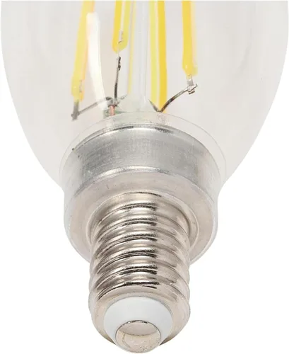 Vista 4 de Westinghouse 5265100 - Bombilla LED de filamento transparente regulable B11 de 4,5 W (equivalente a 60 vatios), base de candelabro