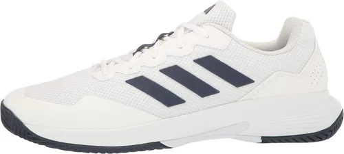 Vista 8 de adidas Gamecourt 2 - Tenis para hombre, Cloud White-team Navy Blue
