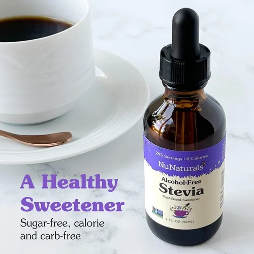 Vista 7 de Nustevia libre de alcohol stevia botella de vidrio líquido NuNaturals de 2 onzas, No Model, Paquete de 10, 1, 1