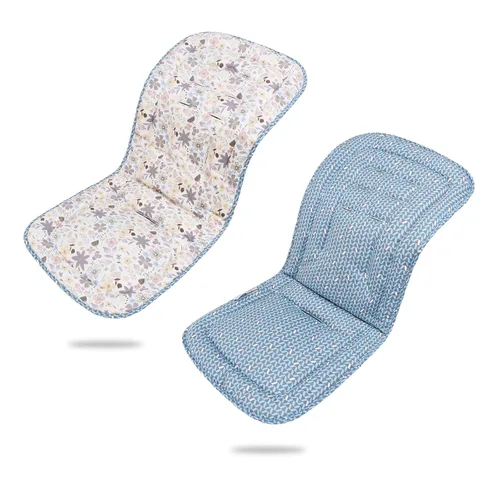 Vista 12 de Cojín para cochecito de bebé, inserto de asiento de automóvil infantil - reversible, universal, transpirable y suave, alfombrilla para cochecito