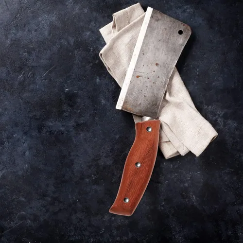 Vista 3 de Zerodeko Mango de repuesto para cuchillo de cocina, mango de reparación de cuchillo de madera, mango de agarre, accesorios de repuesto con tuercas