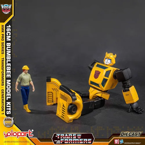 Vista 8 de YOLOPARK Transformers G1 Bumblebee - Figura de acción fundida a presión, serie AMK PRO de 6.3 pulgadas, juguetes transformadores altamente