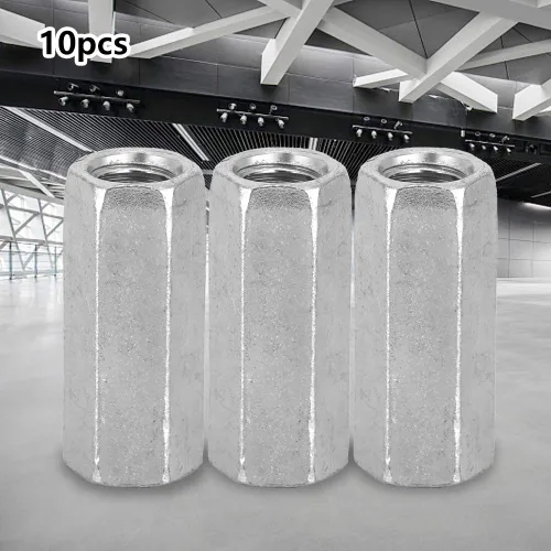Vista 5 de Tuerca de varilla larga Tuercas de acoplamiento hexagonal Tuerca de manga hexagonal M8 Sujetadores roscados (M8x30)