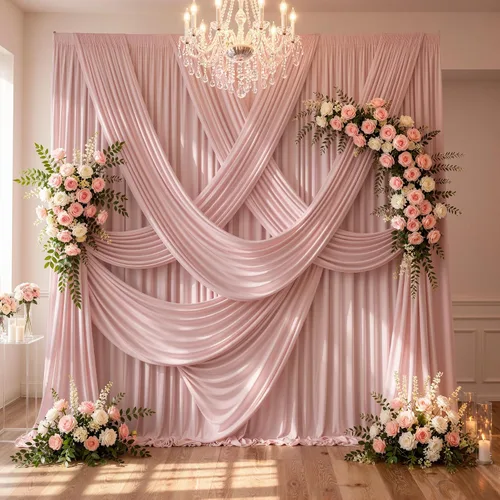 Vista 18 de Cortinas de fondo negras negras sin arrugas para fiestas, cortinas de tela gruesa para telón de fondo de fotos para cumpleaños, bodas, baby shower