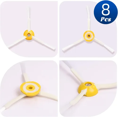 Vista 3 de Paquete de 8 cepillos laterales de repuesto para IRobot Roomba 600 700 800 900 Series 694 675 671 860 960 980 770 614 650 665 690 761 780 790 870