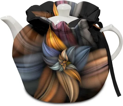 Vista 22 de DISNIMO Funda de tetera aislada a prueba de polvo con diseño floral de colibrí, para mantener el calor, accesorios decorativos, colcha