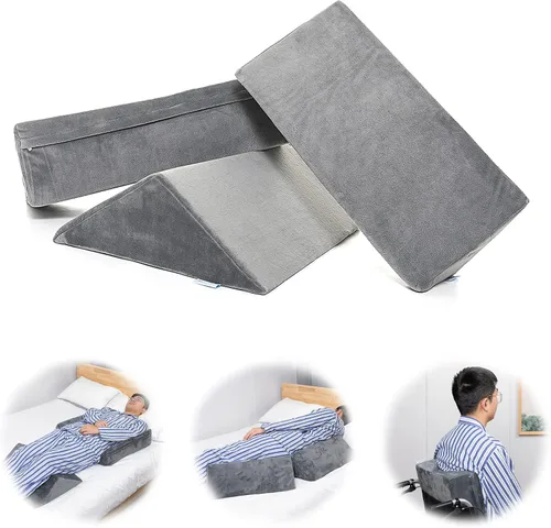 Vista 9 de Fanwer Cuñas de cama y posicionadores corporales (3 en 1), Cuñas de 40 grados para posicionamiento en cama, Almohadas posicionadoras para personas