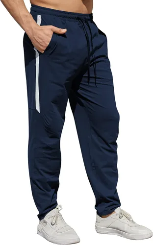 Vista 6 de Pantalones deportivos deportivos deportivos para hombre, pantalones deportivos de secado rápido, estilo casual