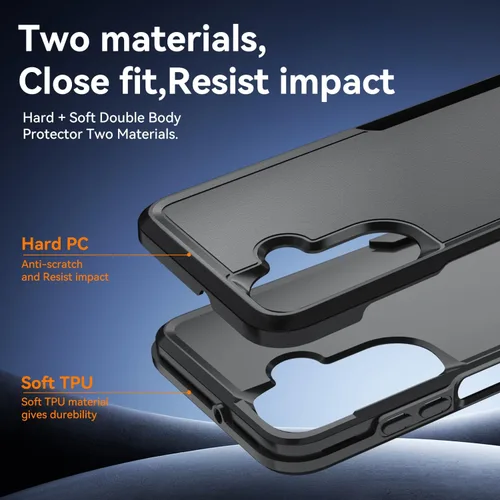 Vista 7 de Funda para Samsung Galaxy A15 5G con protector de pantalla HD [protección contra caídas de grado militar] Protección de cuerpo completo resistente a