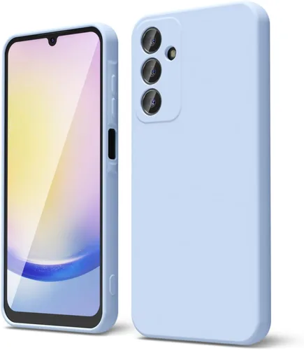 Vista 84 de oakxco Funda para teléfono Samsung Galaxy A12 con agarre de silicona líquida, linda delgada fina suave cubierta de gel de goma TPU lisa para mujeres