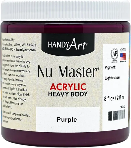 Vista 15 de Handy Art Nu Master - Pintura acrílica de cuerpo pesado, 8 onzas, color rojo brillante