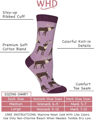 Vista 3 de Elk Socks for Women Gift for Animal Lovers