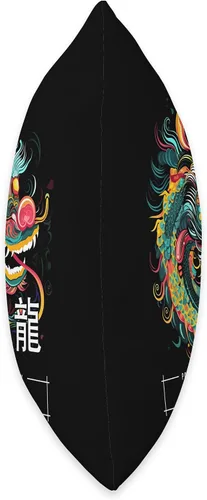 Vista 2 de Chinese New Year Of The Dragon 2024 Zodiac NS Dragon Zodiac Lunar Chinese New Year 2024 - Almohada de 16 x 16 pulgadas, multicolor