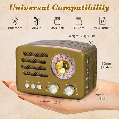 Vista 2 de Radio portátil vintage 110 + radio transistor retro 160