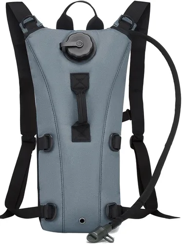 Vista 5 de Mochila Táctica de Hidratación Militar con Bolsa de Agua de 3L, Portador de Vejiga de Agua Impermeable para Correr, Trotar, Ciclismo, Senderismo
