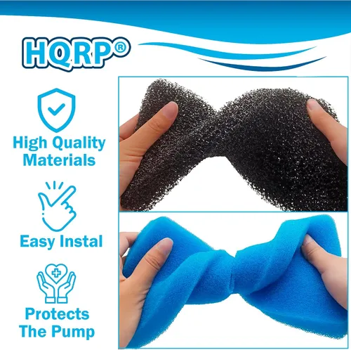 Vista 4 de HQRP Prefiltro azul y negro para posavasos Sunterra 320106