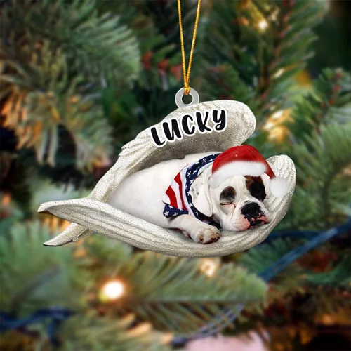 Vista 97 de Ángel durmiente de Afghan Hound para Navidad, adorno personalizado con el nombre del perro, adorno de Navidad personalizado para amantes de perros