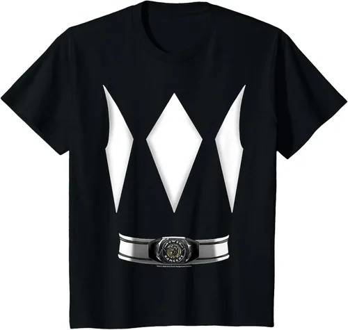 Vista 4 de Power Rangers Camiseta de disfraz de Ranger negro de Halloween, talla S