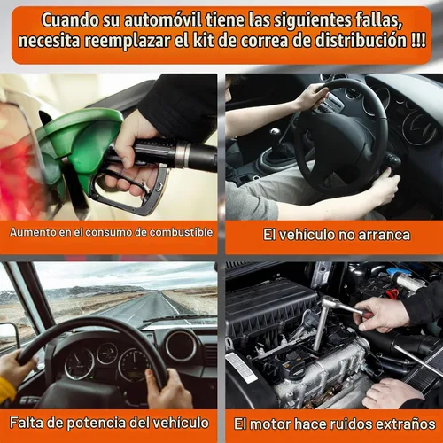 Vista 6 de Kit de correa de distribución con bomba de agua para Mitsubishi-Galant Lancer 2.4L L4 2004-2006, para 2006-2007 Eclipse 2.4L L4 piezas del mercado