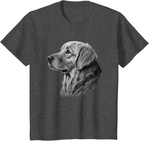 Vista 32 de Camiseta divertida Golden Retriever, Negro