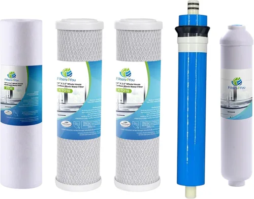 Vista 6 de CFS Kit de filtro de repuesto RO de 5 etapas (5 artículos) para sistemas estándar de ósmosis inversa debajo del fregadero de 10 pulgadas - Membrana