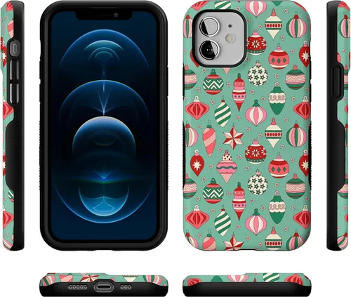 Vista 5 de Funda Casely para iPhone 12 Mini Todo Adornado Adornos Festivos Diseño Protector Audaz Diseño Compatible con MagSafe