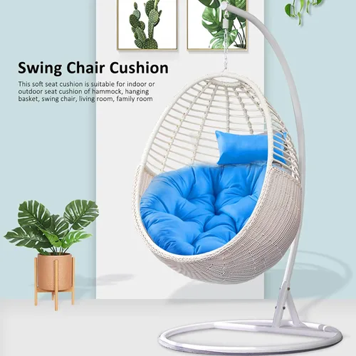 Vista 3 de Papason - Cojines para silla colgante, cojín de asiento oscilante, suave y esponjoso, agradable a la piel, para patio, jardín, color blanco, 40