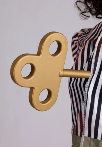 Vista 8 de Muñeca Animatrónica Embrujada de 5.6 pies con Dispositivo de Cuerda Multicolor