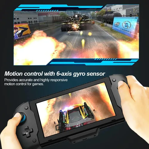Vista 3 de NexiGo Controlador de interruptor para modo de mano controlador ergonómico para Nintendo Switch con giroscopio de 6 ejes vibración de motor dual