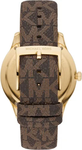 Vista 3 de Michael Kors Reloj Runway de acero inoxidable MK6979 - Reloj de cuero de tres manecillas Runway