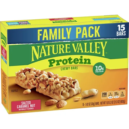 Vista 6 de Nature Valley, Barras de granola de almendras dulces y saladas, caja de 7.4 onzas (paquete de 4)