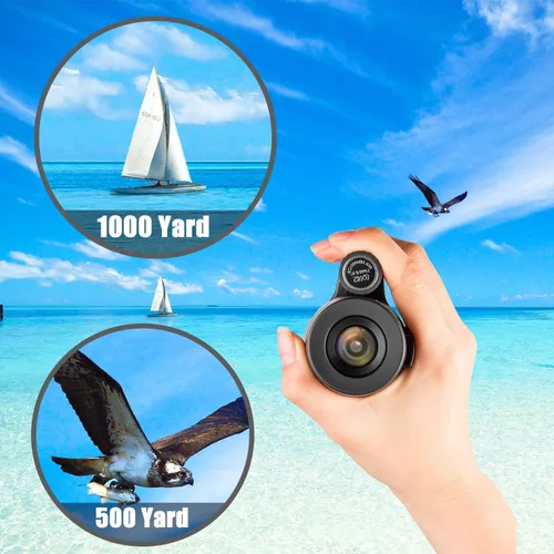 Vista 4 de FEEMIC Telescopio monocular de alta potencia con visión de de 8x y diámetro del objetivo de 1.65 pulgadas (42 mm) compacto portátil impermeable a