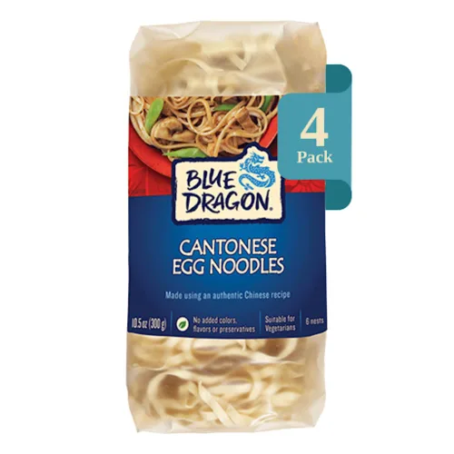 Vista 6 de Blue Dragon Nidos finos de fideos de huevo cantonés, 10.58 onzas (paquete de 1) cuatro ingredientes simples Pre-porciones en 6 nidos Apto