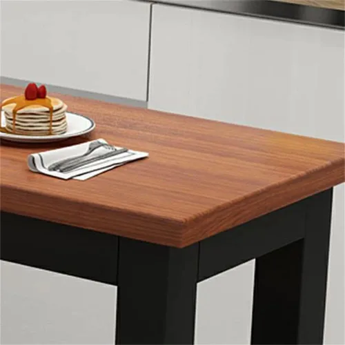 Vista 5 de LAKIQ Mesa de bar de madera moderna rectangular para sofá, mesa de consola de altura de mostrador, mesa de comedor, mesa de bar de cocina, mesa