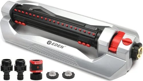Vista 2 de Eden Rociador oscilante resistente y boquilla de control de pulgar de 7 patrones con juegos de inicio de conexión rápida