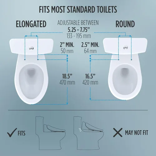 Vista 3 de TOTO WASHLET C5 - Asiento de inodoro electrónico con bidé PREMIST y EWATER+ para limpieza de varita, redondo, algodón blanco - SW3083#01