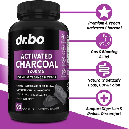Vista 3 de DR. BO Kidney Cleanse Detox y carbón activado – Extracto natural de arándano y Uva Ursi para apoyar la salud de los riñones, la vejiga y el tracto
