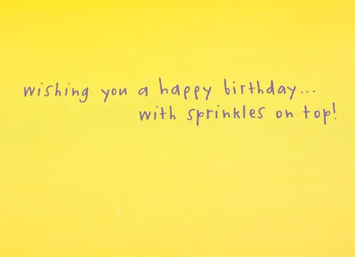 Vista 3 de Hallmark tarjeta de felicitación para cumpleaños, Happy Sprinkles