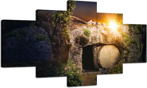 Vista 25 de Arte de Pared Cristiano Símbolo Religioso Cuadro Enmarcado Pintura de Cruz de Cristo Cruces Decoración de Pared Impresión en Lienzo de Cruz Póster