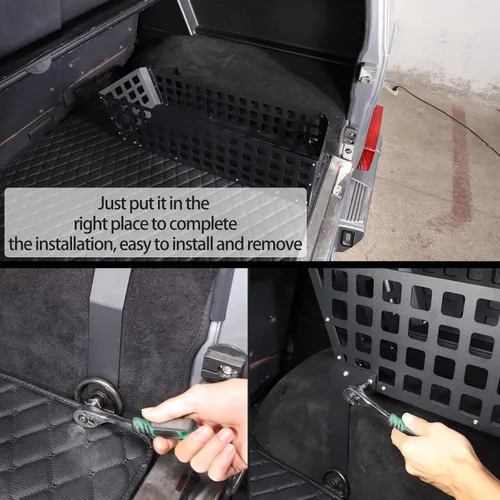 Vista 3 de HAPPYHORSE para Mercede-s-Ben-z Clase G W463 G63 G65 G55 G500 G550 G350d 2004-2018 Car Trunk Right Caja de almacenamiento Accesorios