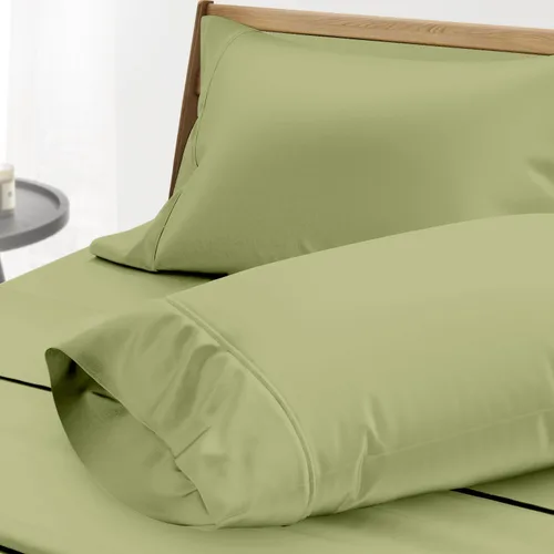 Vista 25 de TEXAS LINEN CO. Juego de 4 fundas de almohada de algodón egipcio premium tamaño estándar/queen - Fundas de almohada de lujo de algodón de alto Gris